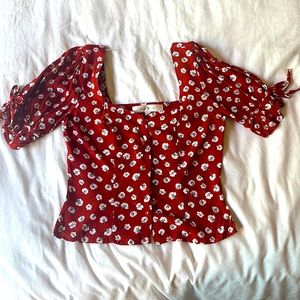 Smocked Puff Sleeve Top